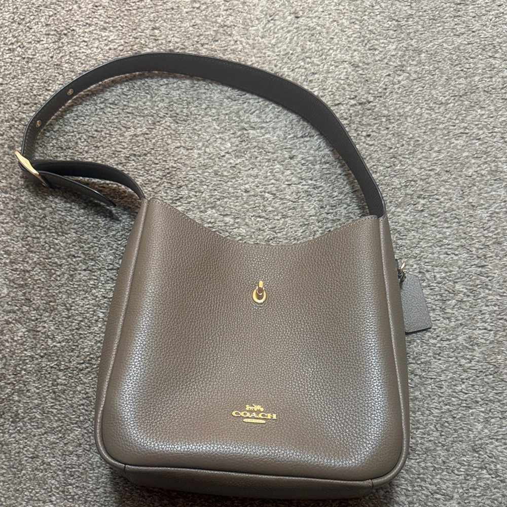 Coach Hadley Hobo convertible bag Dark Brown Leather Shoulder Bag